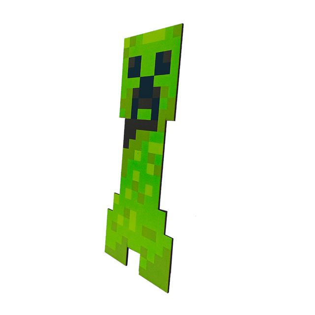 Placa Decorativa Pixel Creeper Minecraft