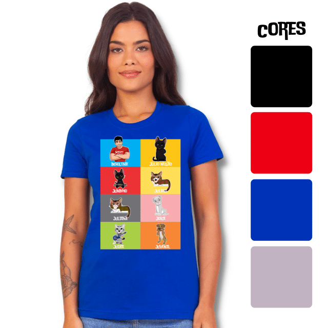 Blusa Tshirt Feminina Personagens - Direto da Fábrica