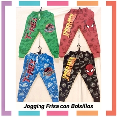 Jogging Pantalón Frisa con bolsillos estampa personajes. T4 al 14. - OSURRIN