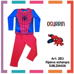 Pijama HOMBRE ARAÑA - SPIDERMAN estampa sublimada. Algodón peinado premium. T4 al 14