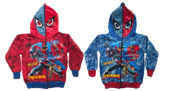 CAMPERA DOBLE FRISA CAPUCHA CON MÁSCARA Y BOLSILLOS. DINOSAURIO - SONIC - AMONG US - SPIDER T4 AL 12.