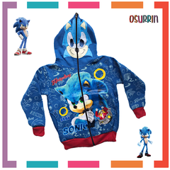 CAMPERA DOBLE FRISA CAPUCHA CON MÁSCARA Y BOLSILLOS. DINOSAURIO - SONIC - AMONG US - SPIDER T4 AL 12. - OSURRIN