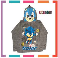 Remera de algodón con máscara y estampa de SONIC. T4 al 14. - OSURRIN