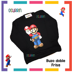 Buzo Frisa Mario Bros Cuello redondo. T4 al 14.