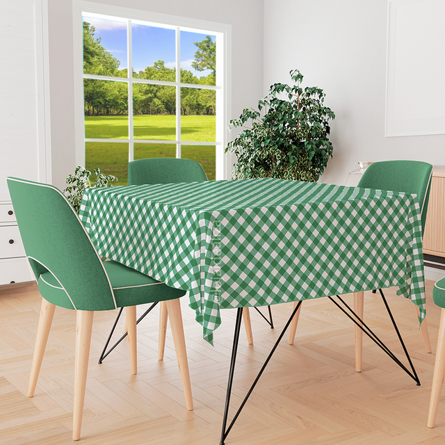 Toalha mesa convidados xadrez verde - Studio Arte em Festa