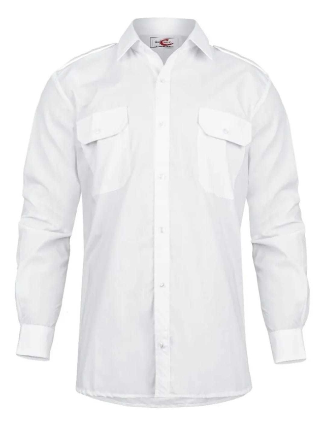 CAMISA BLANCA MANGA LARGA UNISEX