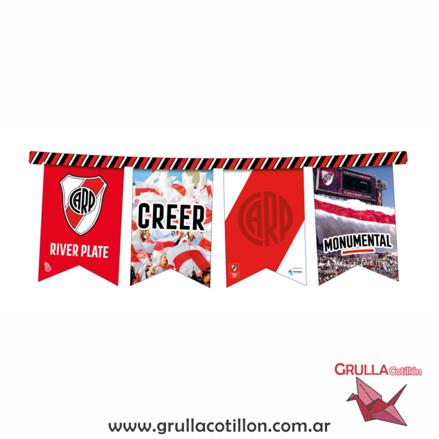 BANDERIN FELIZ CUMPLEAÑOS FUTBOL - GRULLA COTILLÓN