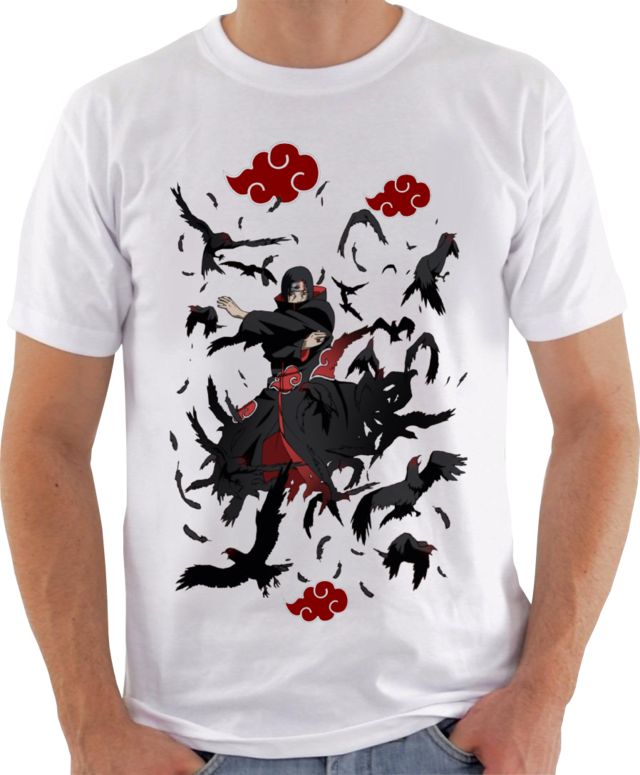 Camiseta Naruto Shippuden Camisa Nuvem Akatsuki Masculina Blusa Anime -  Criativa Ninja - Camisetas e Moletons Personalizados