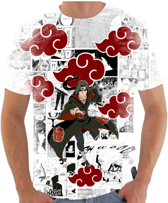 Camiseta Personalizada Infantil Naruto Akatsuki Anime HD