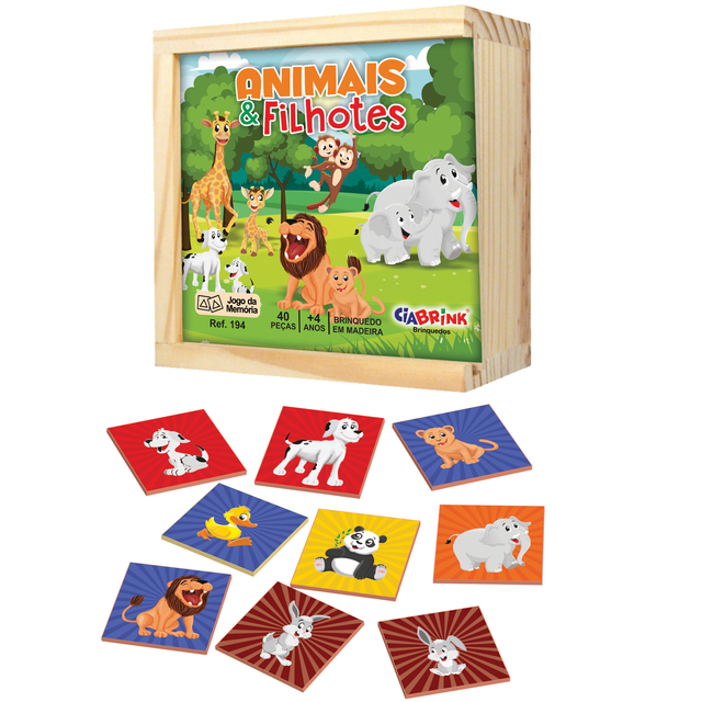 Jogo da Memória Animais e Filhotes