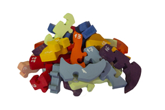 Quebra-cabeça Baleia de letras e números - Ekko Brinquedos Educativos