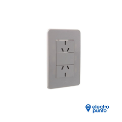 LLAVE DE LUZ JELUZ COMPLETA 2 TOMAS MITO 2108/2 - JELUZ - comprar online