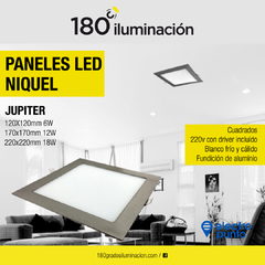 PANEL LED DE EMBUTIR CUADRADO - NIKEL - 180 iluminacion en internet