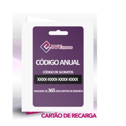 TVExpress Código de Recarga Anual - Recargas 24h