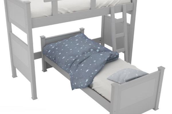 Cama Nido Triple Superpuesta 3 En 1 - Camas Cuchetas 1 Plaza (80 Cm) - 1702- 3-8