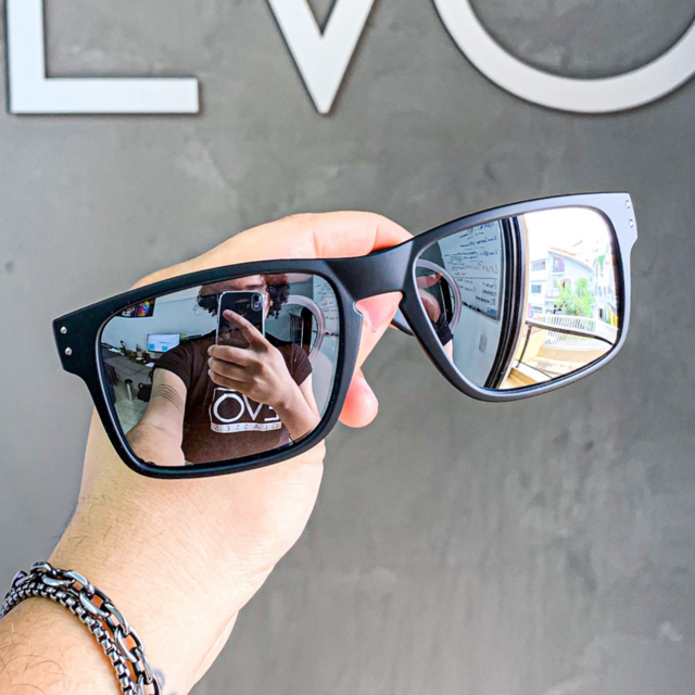 Óculos de Sol Boston Prata Espelhado - EVO Glasses
