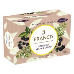 Sabonete Barra Vegetal Groselha Negra e Cedro Francis Caixa 90g