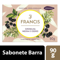 Sabonete Barra Vegetal Groselha Negra e Cedro Francis Caixa 90g