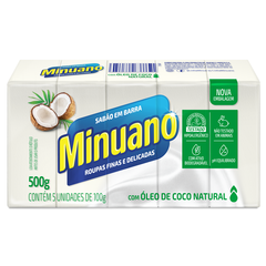 Sabão em Barra Minuano Coco 500g