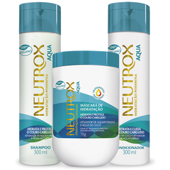 Kit Shampoo mais condicionador e Creme de Tratamento Neutrox Aqua