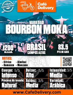 Café Brasil Bourbon Moka x 1Kg en grano o molido en internet
