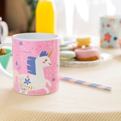 Taza chicos unicornio rosa