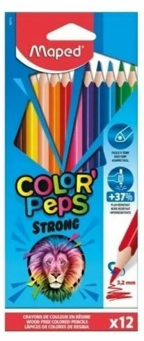 Lápices de colores Strong Maped x 12 unidades