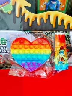 Pop it anti estress 10x10 silicona fidget multicolor arco iris - comprar online