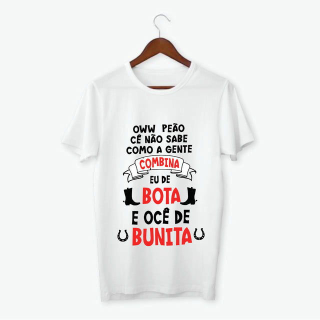 Blusinha Tshirt Feminina Peão e Bota e Butina 100% Algodão FFM03