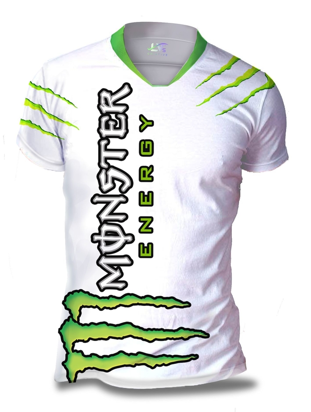 Camisa Camiseta Monster Energy Energético Estampa Total Personalizada MNS5