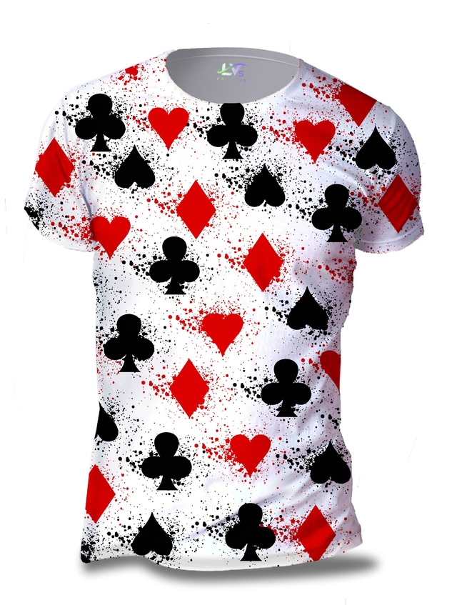 Camisa Camiseta Jogos Poker Baralho Estampa Total Personalizada PKR8