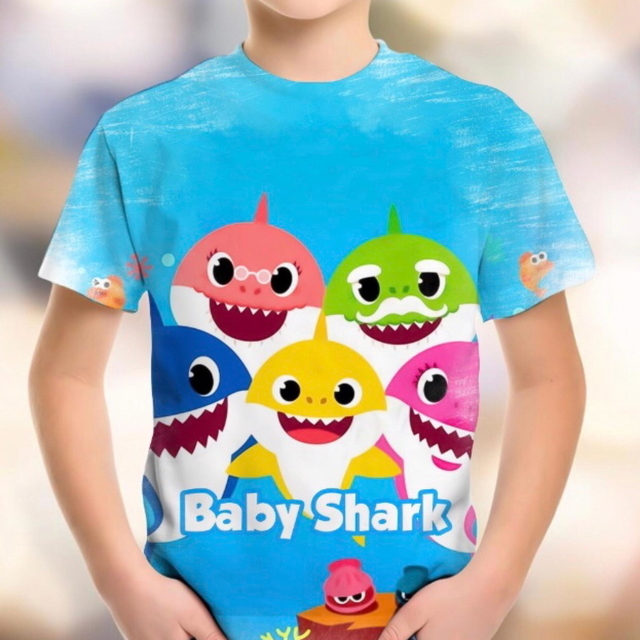 Camisa Camiseta Baby Shark Personalizada Estampa Total BBY1