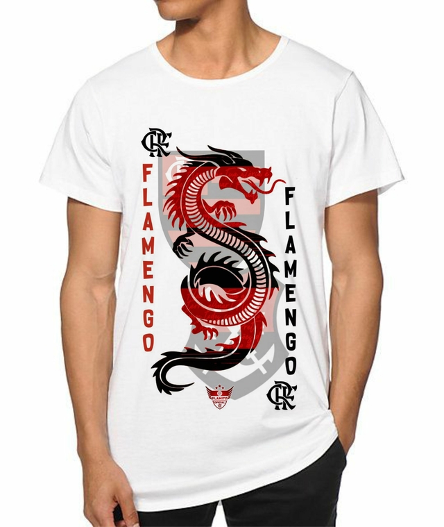 Camisa Camiseta Torcedor Flamenguista Dragão Flamengo 100% Algodão TOR01