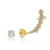 Brinco Ear Cuff de Flor Cristal Banhado em Ouro 18k - comprar online