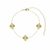 Pulseira Flor Lisa Banhado em Ouro 18k