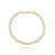 Pulseira Navetes Cristal Folheado em Ouro 18k