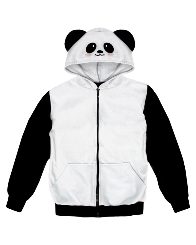 Moletom Canguru Panda Touca Orelhinha - Loja Panda Nerd