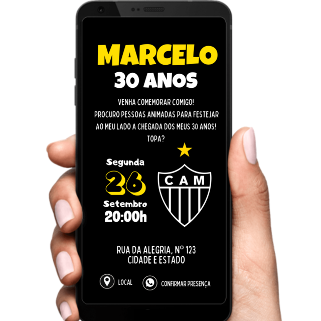 Convite Atlético Mineiro Edite Online