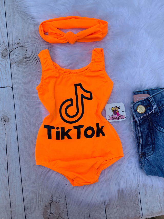 Body neon laranja TikTok - Comprar em Larajhe Kids