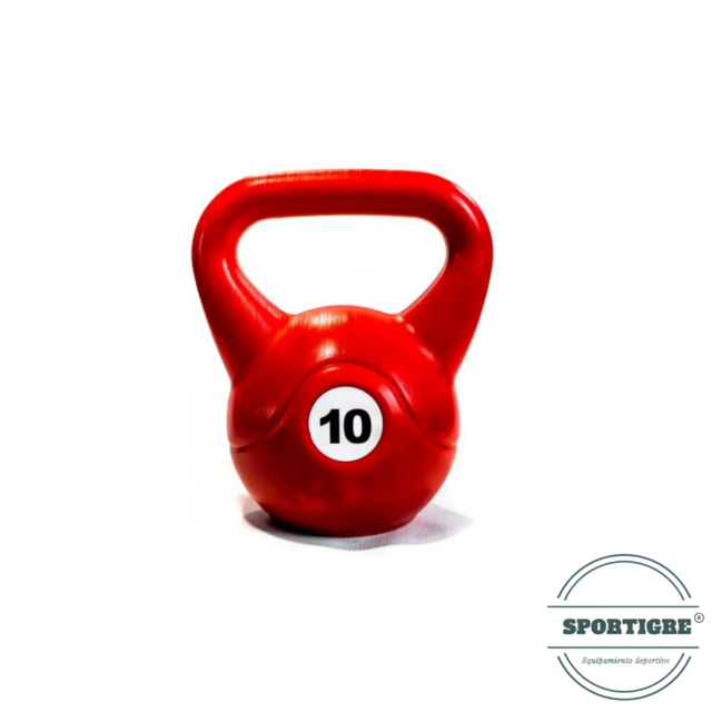 Kettlebell 10kg - Pesas rusas de PVC rellenas