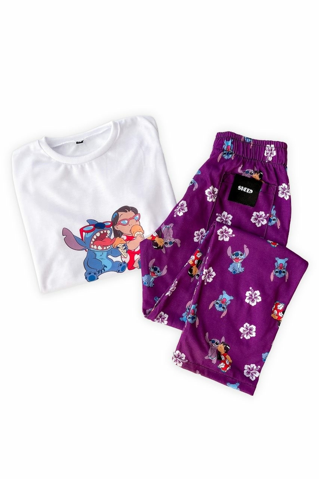 Pijama Americano Short - Stitch - Pantufofas