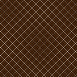 Tricoline - Coleção TARTAN - Xadrez Diagonal Marrom Castor - 0,50m X 1,50m