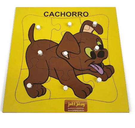 Quebra-cabeça Cachorro Encaixe - Lúdica Brinquedos