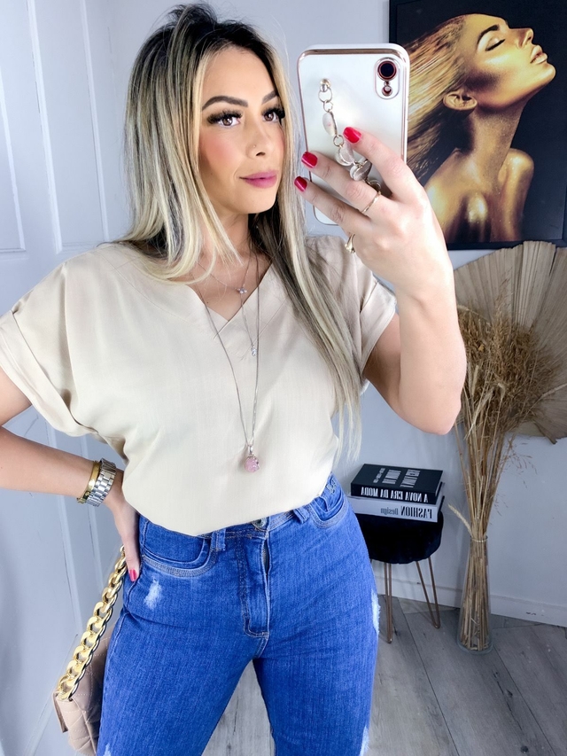 Blusinha com calça jeans sales
