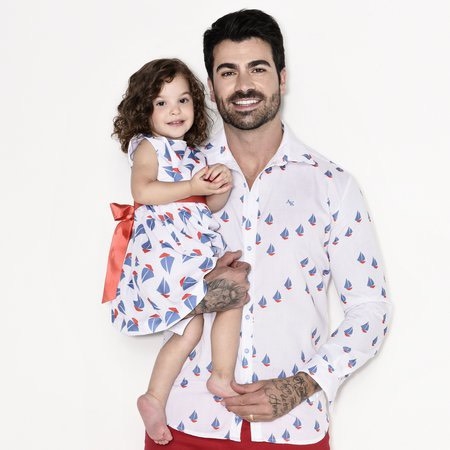 Kit camisa e vestido Theo - Tal pai, tal filha (duas peças)