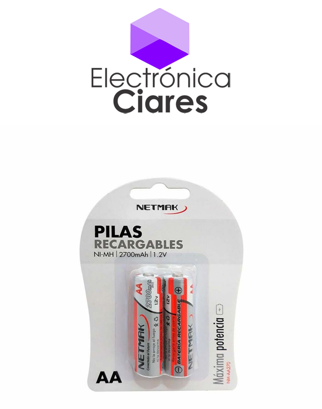 pila recargable AA NETMAK - Electrónica ciares