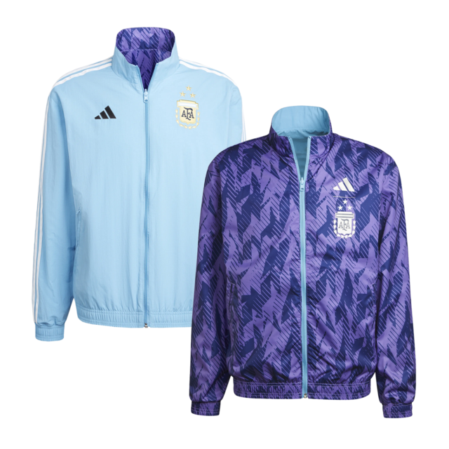 Campera Reversible Anthem Selección Argentina Adidas 3 estrellas Adidas  2023 - Adulto