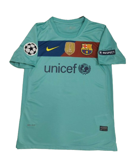 Camiseta Suplente Barca 2010 2011 10 Messi UEFA