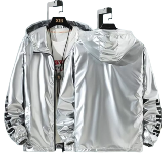 jaqueta metalizada branca