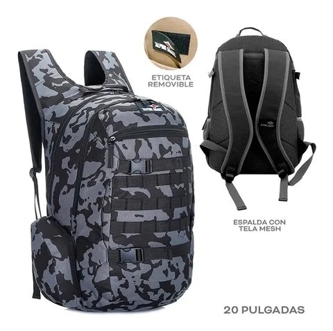 Mochila Militar Alpine Skate Tactica Camping Notebook Molle